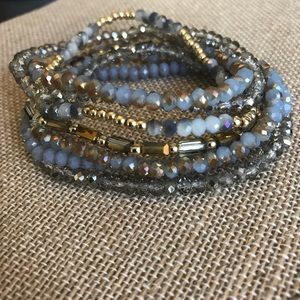 Bracelet with multifaceted beads